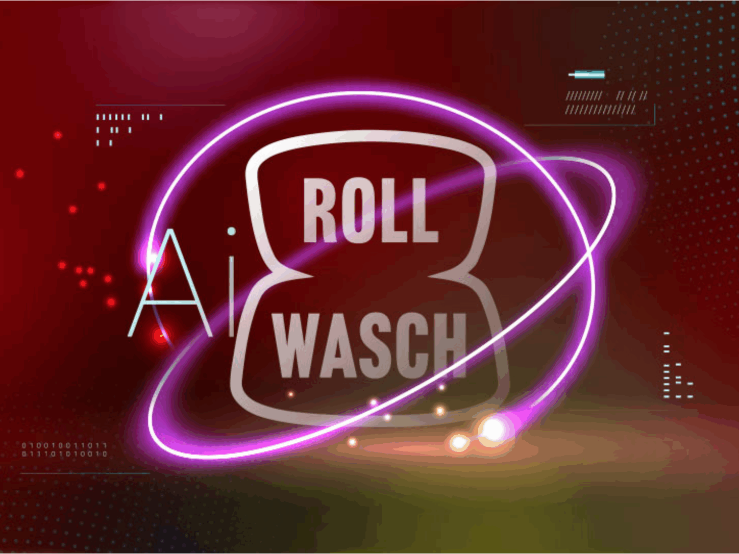 marchio roll wasch con background digital e Ai